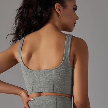 Seamless Vest Gathering Shockproof Fitness Yoga Bra