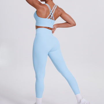 Naked Sexy Cross Shoulder Strap Beautiful Back Running Fitness Pants Yoga Set