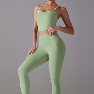 Nude-feel Skin-friendly Yoga Suit, High-intensity Fitness Pilates Set
