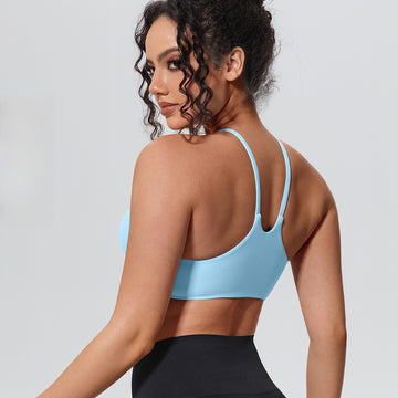 Sexy Shockproof Gathering Beauty Back Suspender Yoga Bra