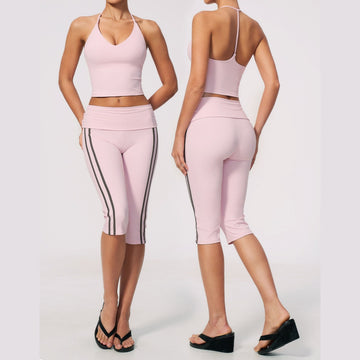 New Sports Outdoor Two-piece Set Beautiful Back Shockproof Yoga Suit 3588