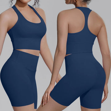 Beautiful Back Sports Bra Tight Shorts Quick-drying  Fitness Yoga Set