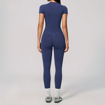 Seamless Short-sleeved T-shirt Tight Belly Leggings Quick-drying Outdoor Fitness Set 4535