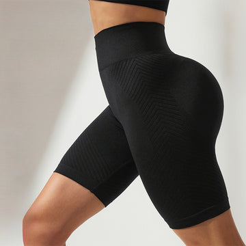Seamless High-waisted Five-point Yoga Shorts S151