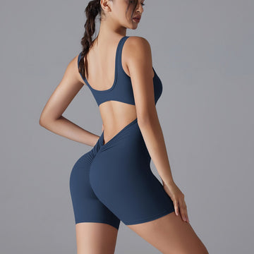 Sexy V-shape Back Waist Onesie Belly Tight Sports Onesie