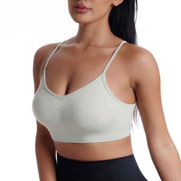 Seamless Removable Chest Pad Vest Sexy Yoga Top S130
