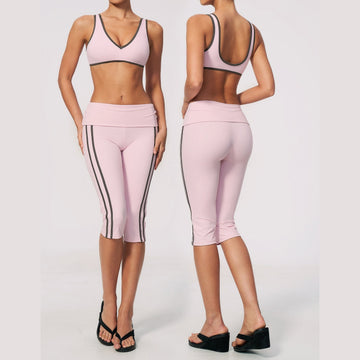 New High Elastic Tight Yoga Clothes Nude Sports Set 3588