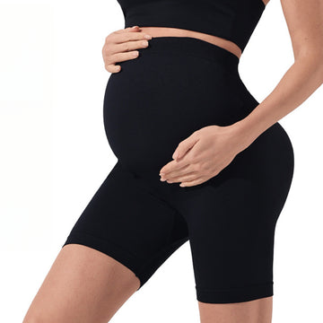 Seamless Threaded Maternity Yoga Leggings Five-Point Pants B306