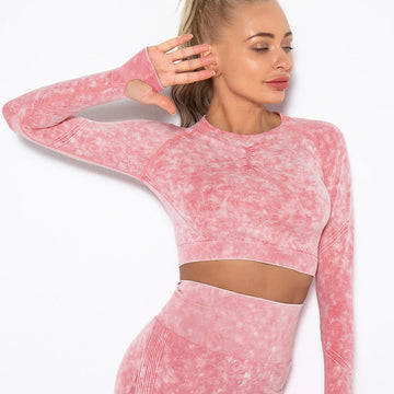 Seamless Knit Tight Quick-dry Sports Running Long-sleeve Top