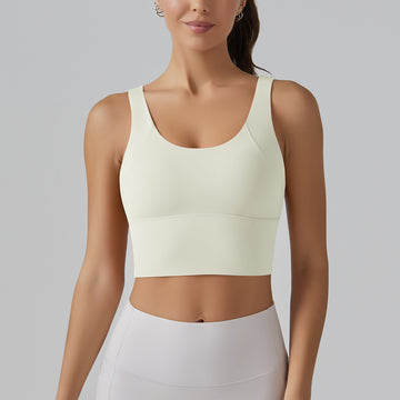 Naked Yoga Clothes Vest Pilates Sports Integrated Cup Underwear Fitness Bra