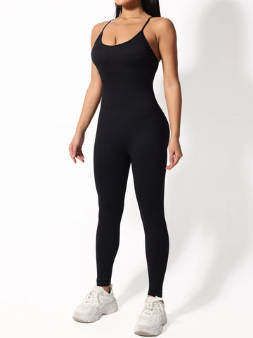 Seamless New Hip Lift and Abdomen Sexy Jumpsuit with Chest Pad S191