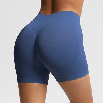 Seamless High-waisted Peach Hip-lifting Sports Shorts Tight and Quick-drying Yoga Three-point Pants
