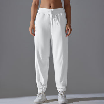 Drape Wide Leg Breathable High Waist Fitness Running Pants