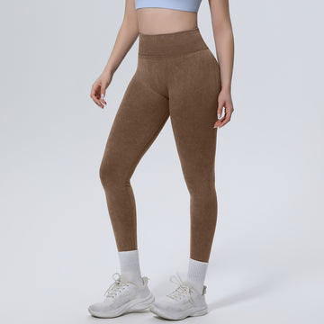 Seamless Sand Wash Yu High Waist Hip Lift Sports Fitness Yoga Leggings