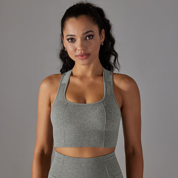 Seamless Knitted Gathering Vest Shockproof Fitness Bra