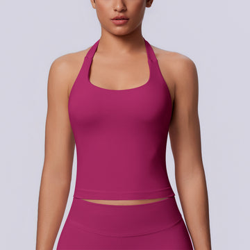 Seamless Knitted Sports Gathering Bra Fitness Wear Yoga Vest
