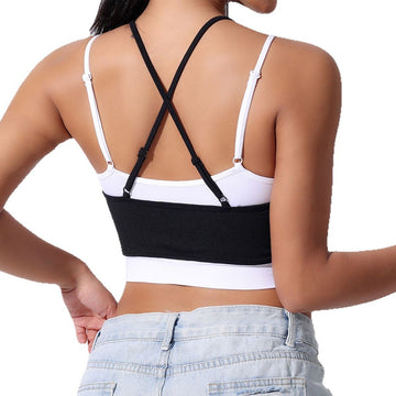 2025 Contrast Shoulder Strap Sports Wind Tight Yoga Vest S217