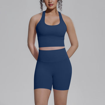 Yoga I-shaped beautiful back sports bra shorts tight quick-drying running fitness vest yoga suit women