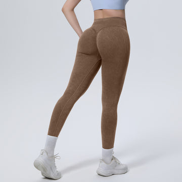 Seamless Sand Wash Yu High Waist Hip Lift Sports Fitness Yoga Leggings