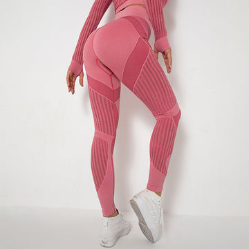Seamless High-waisted Mesh Hip-lifting Elastic Tight Base Shaping Sweatpants