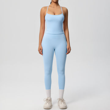 Naked High Waist Sports Leggings Yoga Set