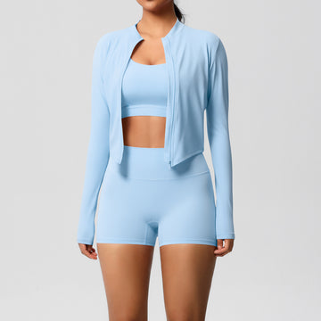 Naked Yoga Clothes Sports Fitness Three-piece Set
