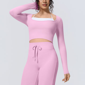 Naked Color Matching High-intensity Running Pilates Daily Fitness Clothes Yoga Long Sleeves