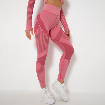 Seamless High-waisted Mesh Hip-lifting Elastic Tight Base Shaping Sweatpants
