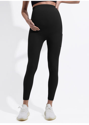 Seamless Maternity Yoga Leggings with Pockets B307