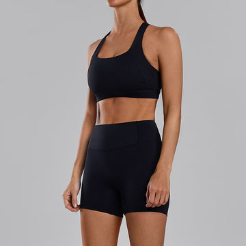Naked Beauty Back Sports Bra Shorts Set 6639