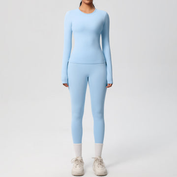Quick-drying Nude Skin-friendly Tight Long-sleeved Yoga Set