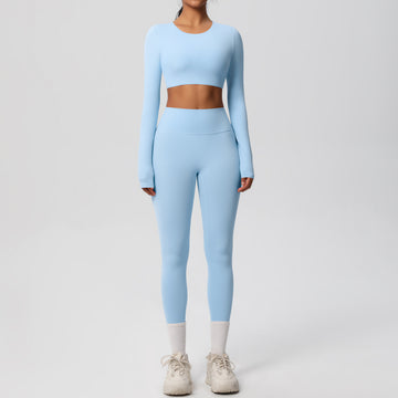 Skin-friendly Breathable Long-sleeve Slimming Fitness Yoga Set