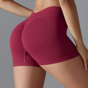 High Waist Seamless Hip Lift Fitness Pants Rear V Waist Yoga Shorts