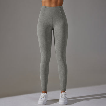 High Waist Belly Elastic Sculpting Training Pants Outdoor Sports Fitness Yoga Leggings