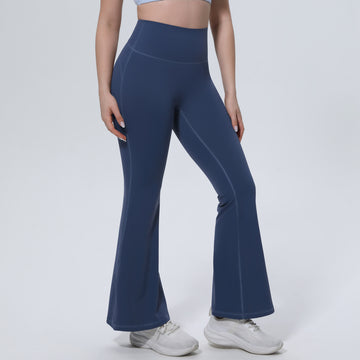 Skin-friendly High-waisted Elastic Training Wide-leg Fitness Pants