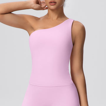 Oblique Shoulder Quick-drying Slim-fit Shaping Underwear Yoga Fitness Vest