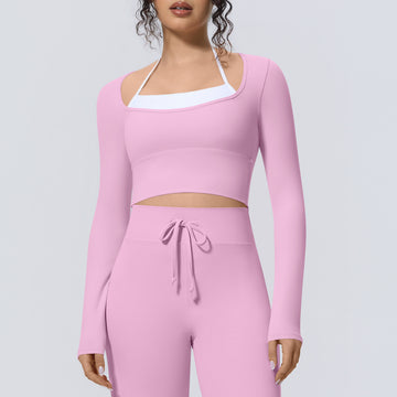 Naked Color Matching High-intensity Running Pilates Daily Fitness Clothes Yoga Long Sleeves