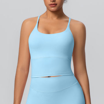 Cross Sling Beauty Back Sports Vest Casual Running Fitness Top