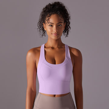 Naked Sports Underwear Gathers Sexy Seamless Integrated Cup Yoga Bra