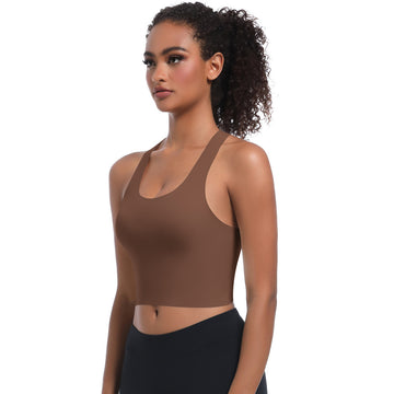 Naked Sports Underwear Gathers Sexy Seamless Integrated Cup Yoga Bra Fitness Vest