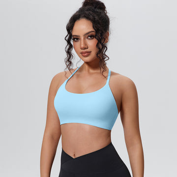 Sexy Shockproof Gathering Beauty Back Suspender Yoga Bra