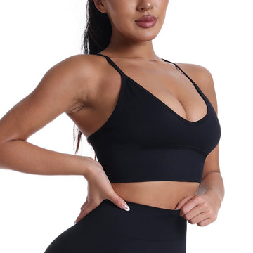 Seamless Slim Shoulder Strap Yoga Fitness Bra S124