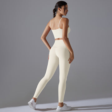 Naked Skin-friendly Yoga Clothes Fitness Running Sports Set