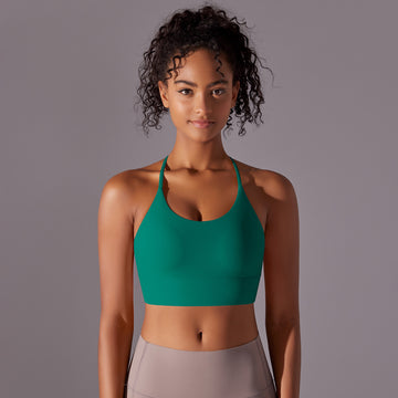Skin-friendly Nude Sports Vest Gathers Shockproof Yoga Bra