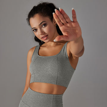 Seamless Vest Gathering Shockproof Fitness Yoga Bra