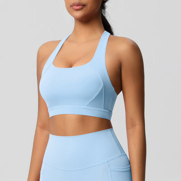 Skin-friendly Tight Yoga Vest Shockproof High-intensity Outdoor Running Fitness Bra