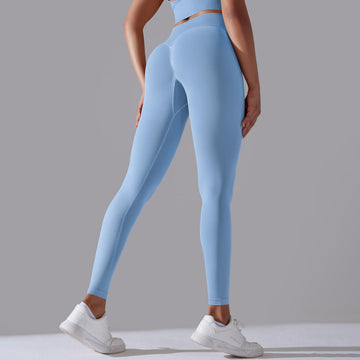 Seamless Knitted High Waist Skinny Peach Hip Yoga Leggings