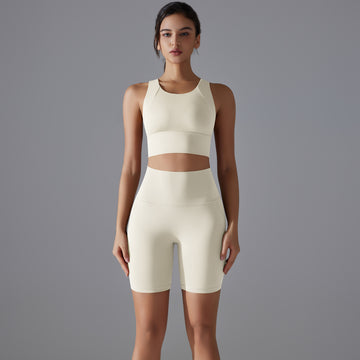 Skin-friendly Shaping Sports Shorts Running Fitness Yoga Set