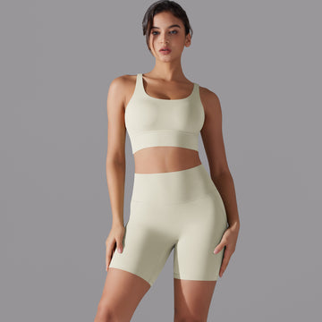 Internet Celebrity High Waist Hip Lift Sports Shorts Fitness Yoga Set