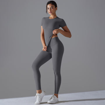 Quick-drying Outdoor Running Sports T-shirt Fitness Set